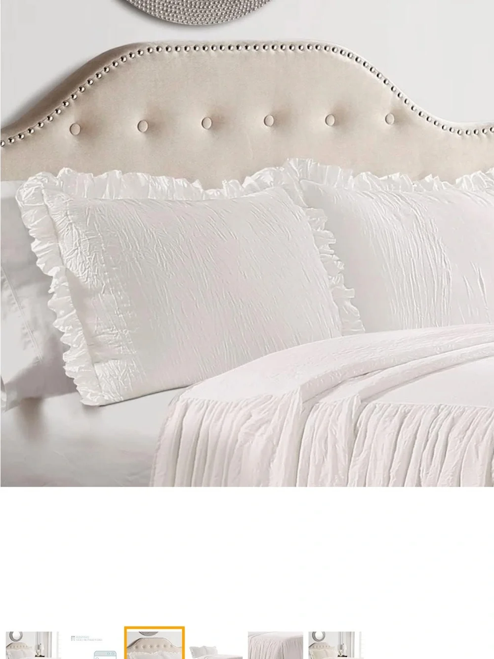Lush Decor Ruffle Skirt Bedspread Set - 3-Piece Luxurious Farmhouse Bedding